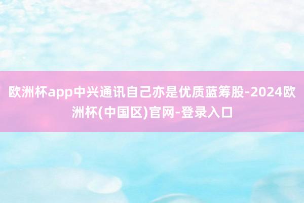欧洲杯app中兴通讯自己亦是优质蓝筹股-2024欧洲杯(中国区)官网-登录入口