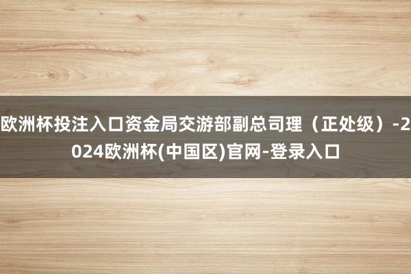 欧洲杯投注入口资金局交游部副总司理（正处级）-2024欧洲杯(中国区)官网-登录入口