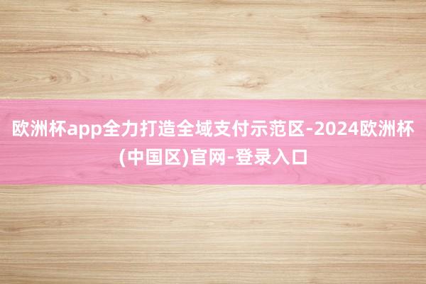 欧洲杯app全力打造全域支付示范区-2024欧洲杯(中国区)官网-登录入口