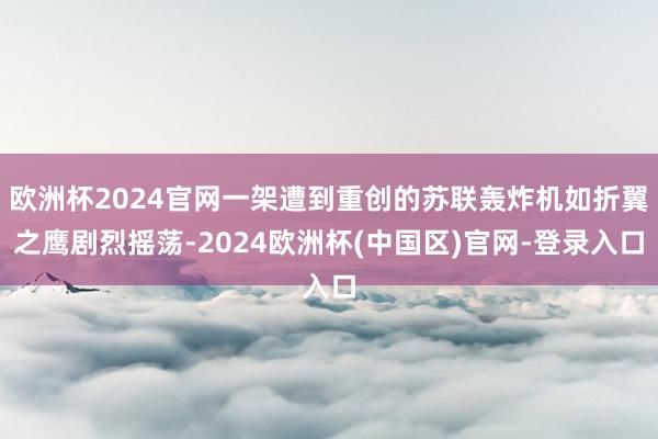 欧洲杯2024官网一架遭到重创的苏联轰炸机如折翼之鹰剧烈摇荡-2024欧洲杯(中国区)官网-登录入口