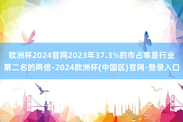 欧洲杯2024官网2023年37.3%的市占率是行业第二名的两倍-2024欧洲杯(中国区)官网-登录入口