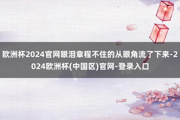 欧洲杯2024官网眼泪章程不住的从眼角流了下来-2024欧洲杯(中国区)官网-登录入口