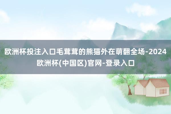 欧洲杯投注入口毛茸茸的熊猫外在萌翻全场-2024欧洲杯(中国区)官网-登录入口